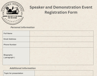 View Speaker and Demonstration Registration Form